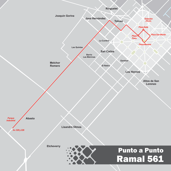 transporte punto a punto ramal 561