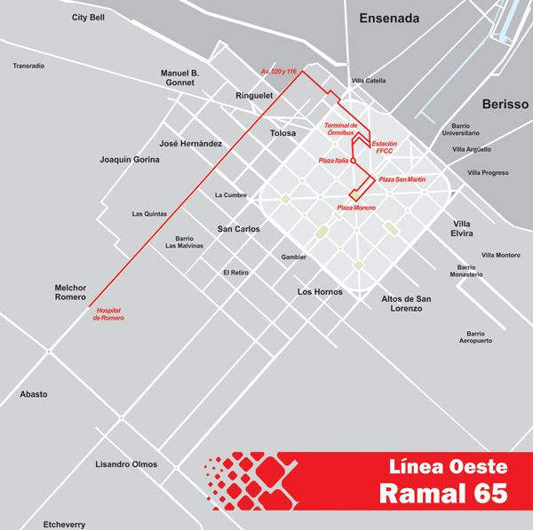 linea oeste ramal 65